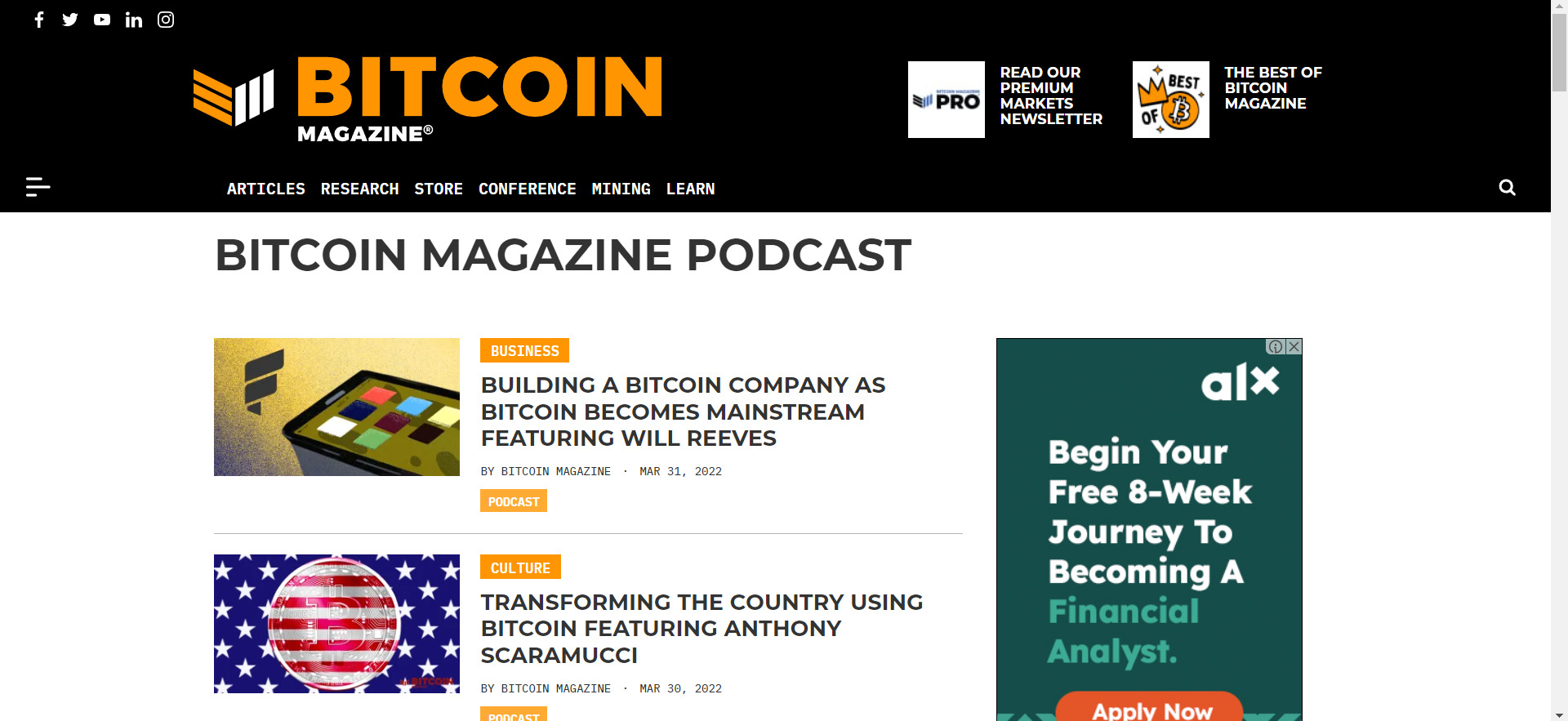 Bitcoin Magazine | Dailycoin.com Top 10 Crypto Podcast that Every Investor Should Tune In | Dailycoin.com