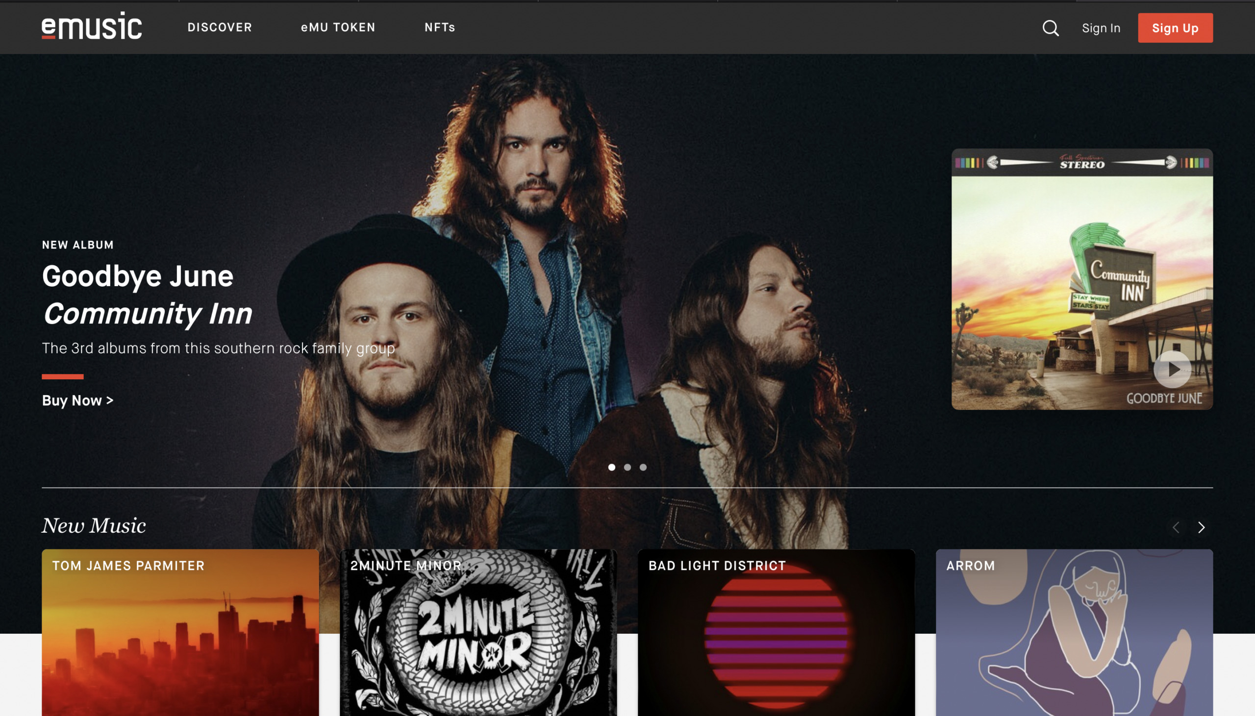 eMusic Homepage Top 10 Decentralized Music Streaming Platforms to Consider in 2022