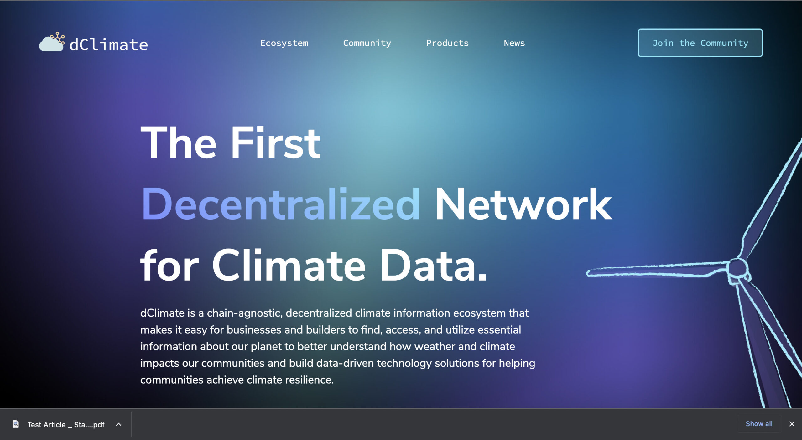 dClimate Homepage Top 10 New Projects Powered by Chainlink Oracle Network | Dailycoin.com