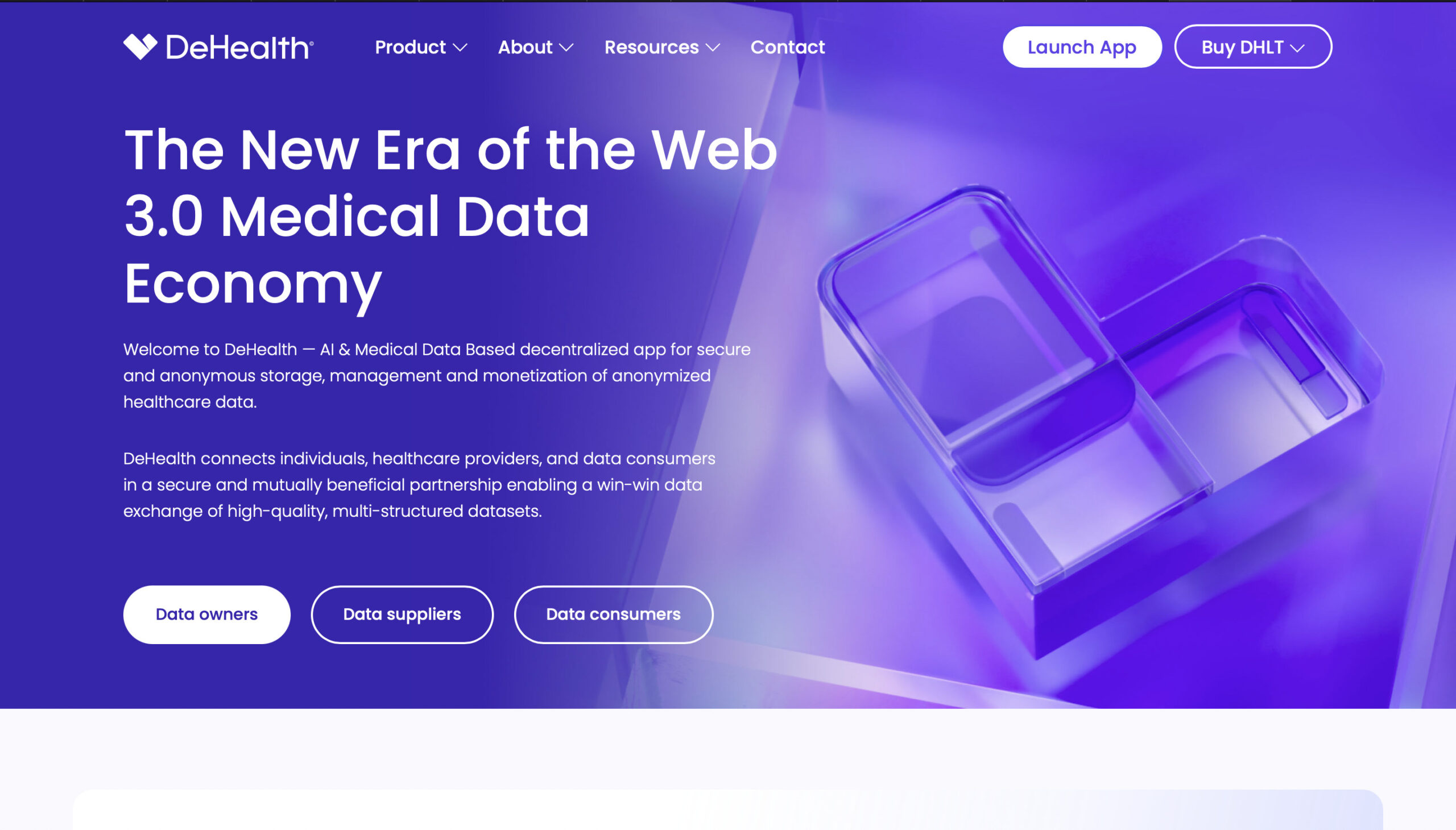 DeHealth Homepage Top 10 New Projects Powered by Chainlink Oracle Network | Dailycoin.com