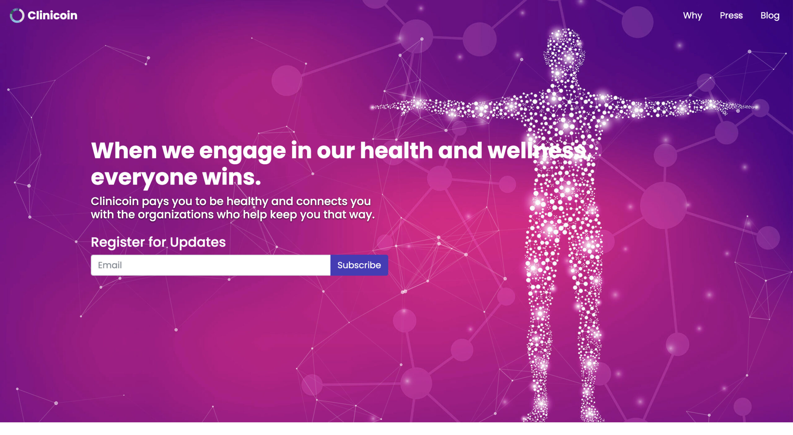 Clinicoin Homepage 8 Best Blockchain Healthcare Companies in 2022 | Dailycoin.com