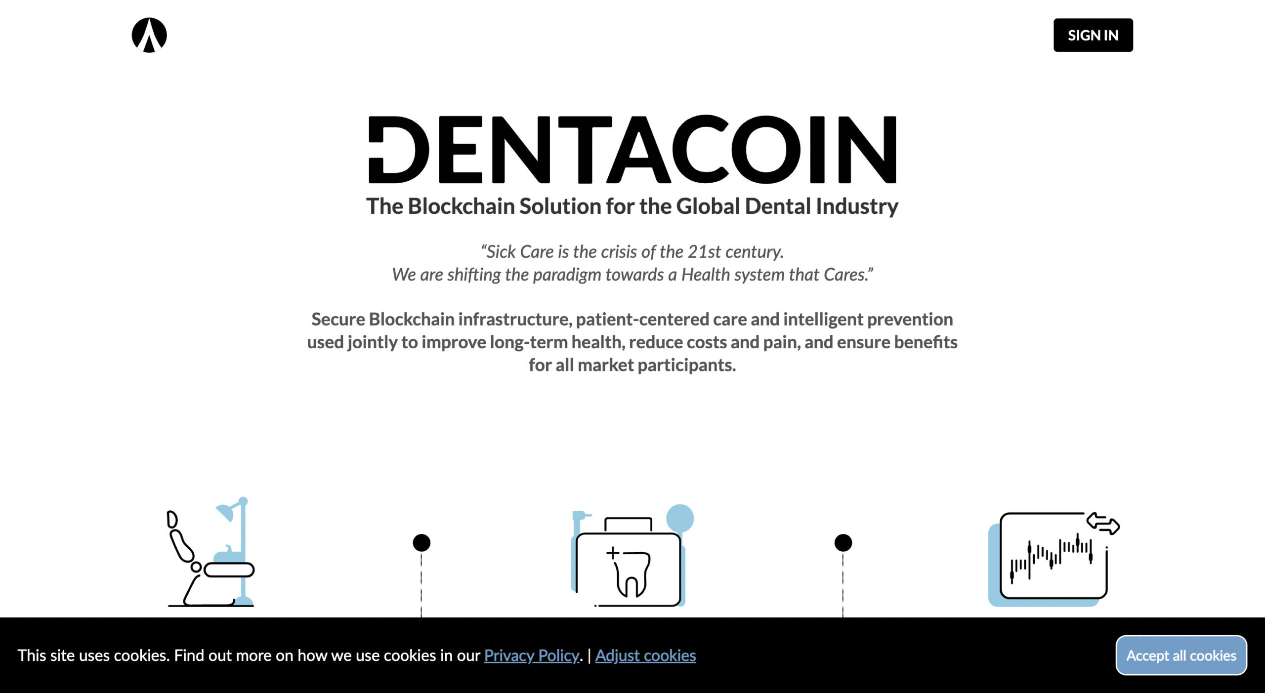 Dentacoin Homepage 8 Best Blockchain Healthcare Companies in 2022 | Dailycoin.com