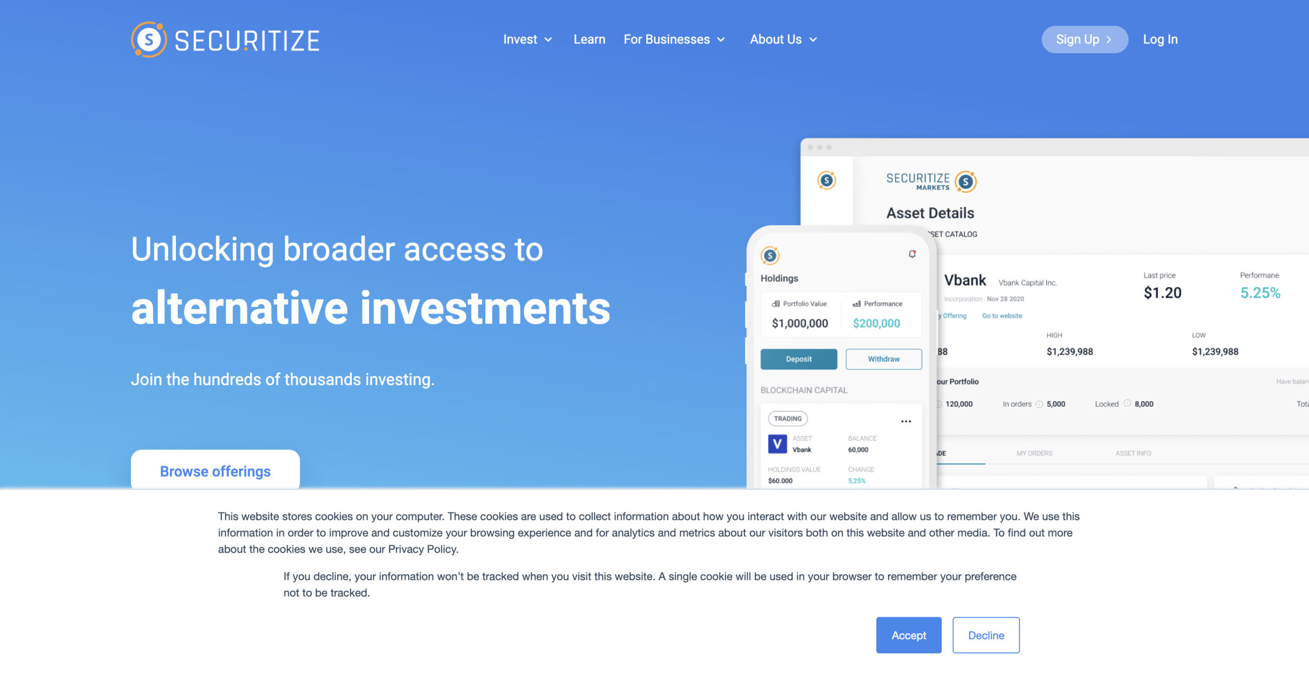 Securitize Homepage Security Tokens Issuance: Top 7 Alternative STO Launchpads to Consider in 2022 | Dailycoin.com