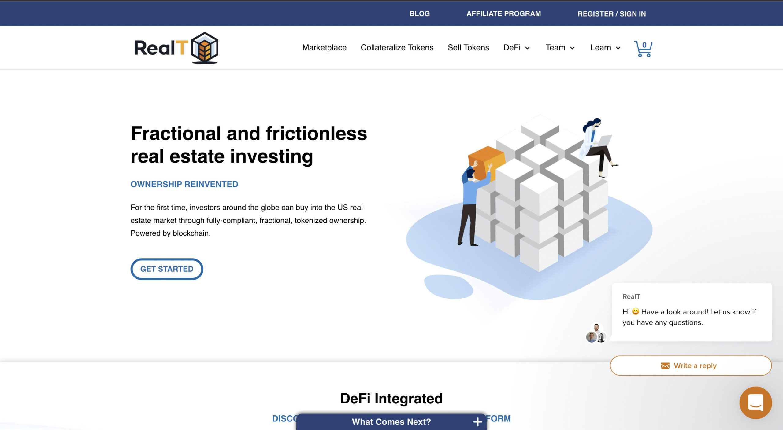 RealT homepage Blockchain In Real Estate: 8 Decentralized Real Estate Startups Shaping the Industry in 2022 | Dailycoin.com
