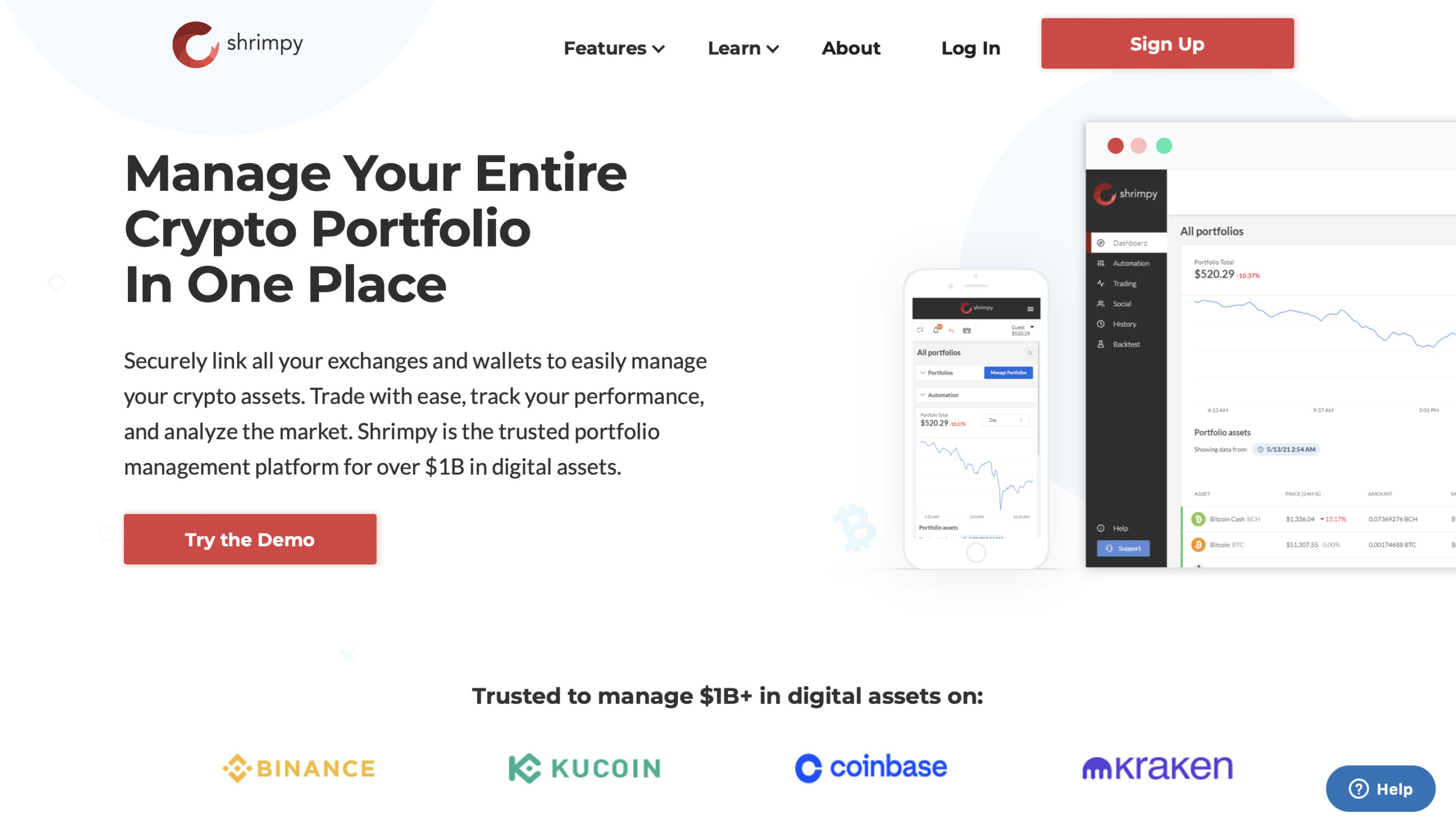 Shrimpy Homepage Crypto Trading Bots: 12 Best Alternatives to Consider in 2022 | Dailycoin.com