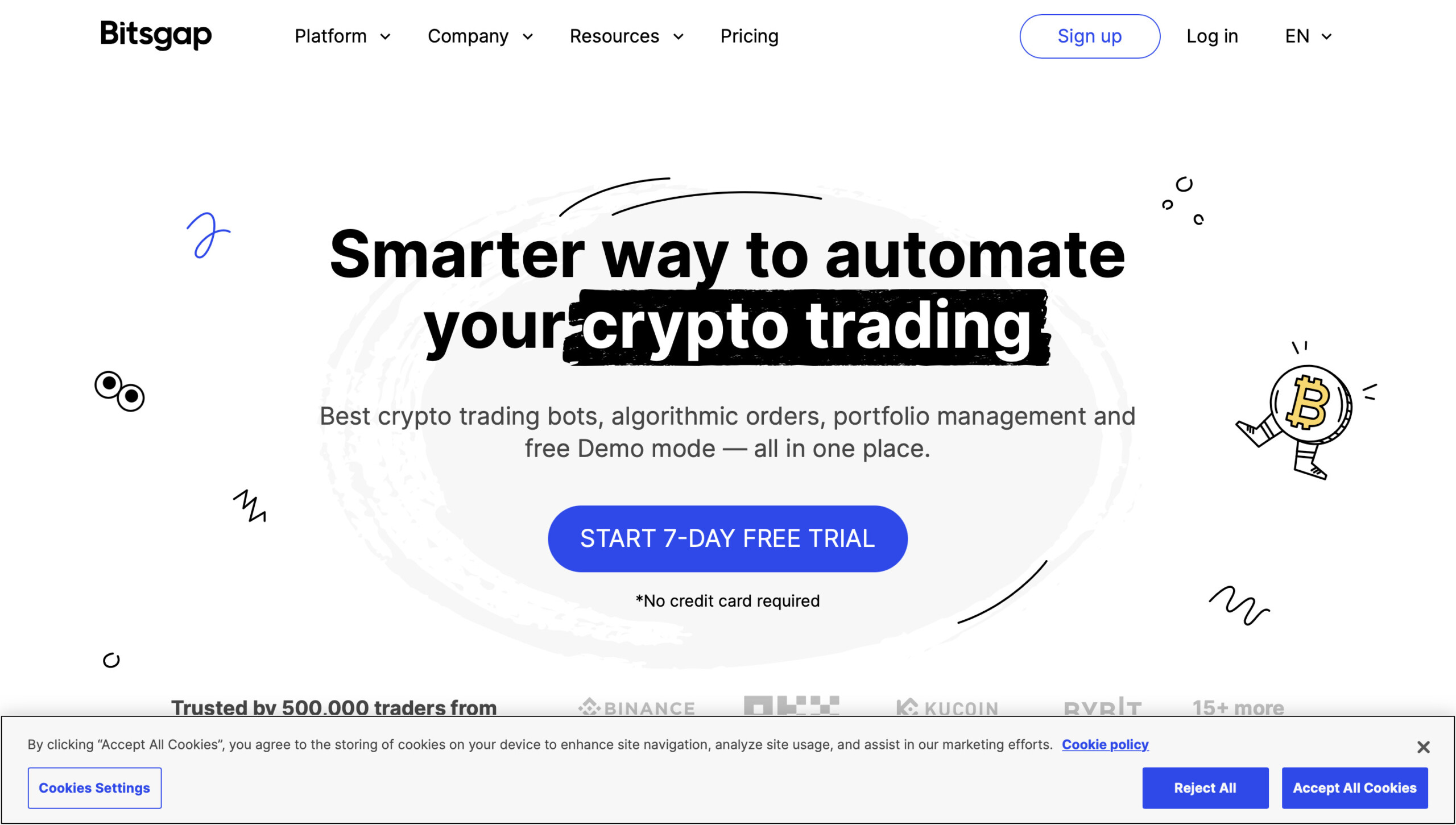 Bitsgap Homepage Crypto Trading Bots: 12 Best Alternatives to Consider in 2022 | Dailycoin.com