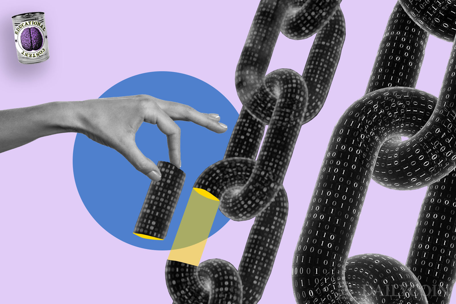 chain reorg blockchain hand putting informative
