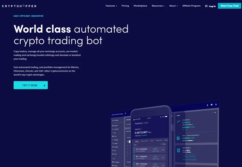cryptohopper Homepage Crypto Trading Bots: 12 Best Alternatives to Consider in 2022 | Dailycoin.com