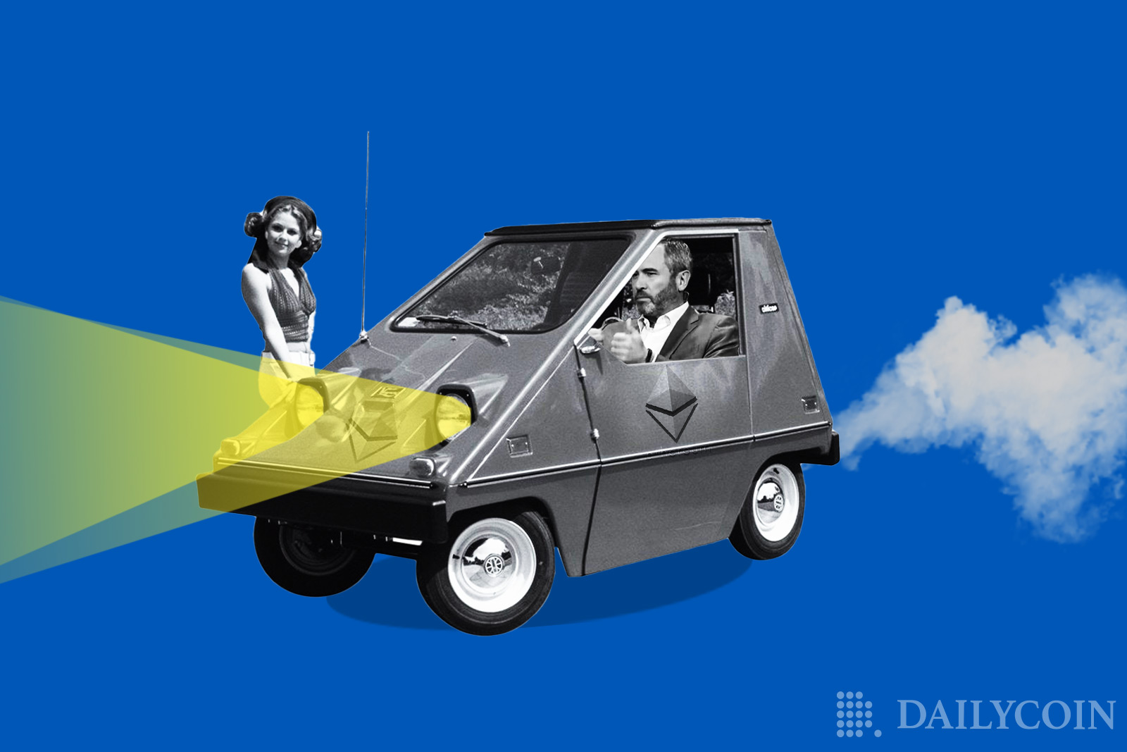 ethereum xrp ripple Brad Garlinghouse testing car smoke riding