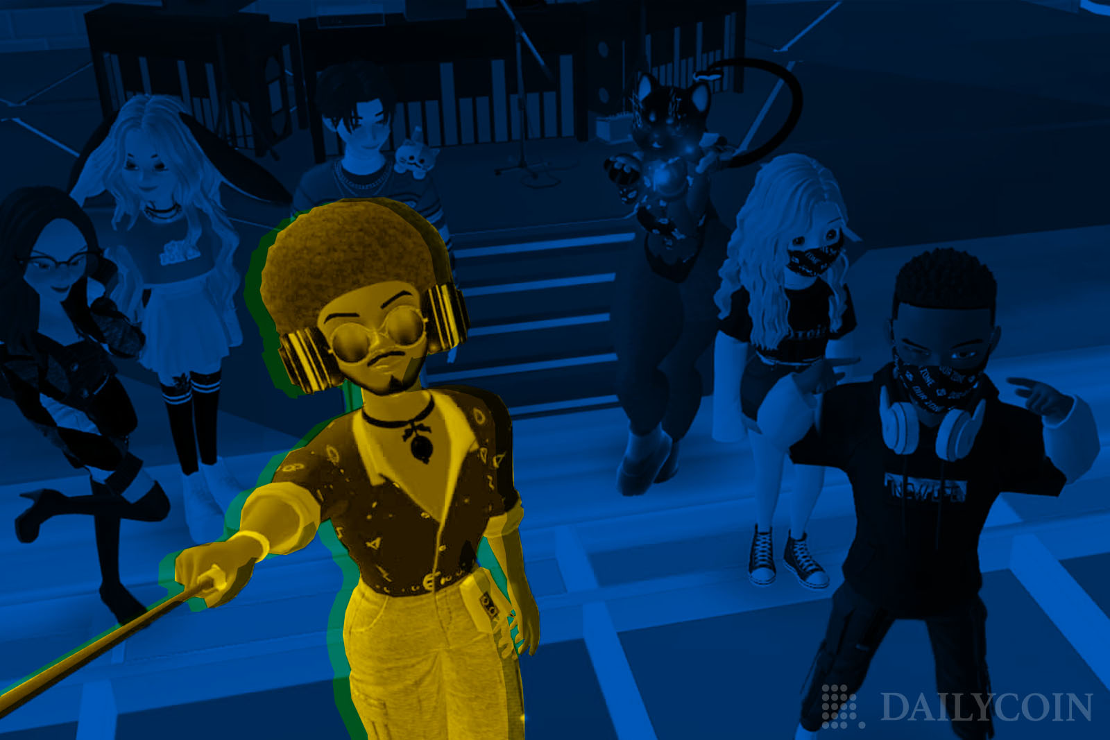 metaverse busy party popular gaming crypto