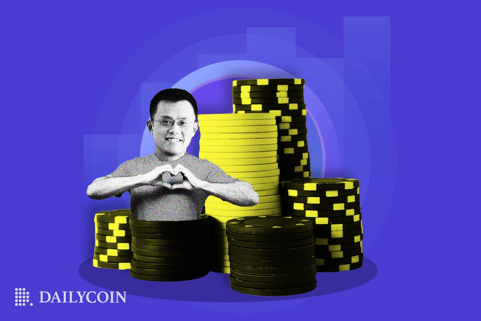 Changpeng Zhao on poker chips