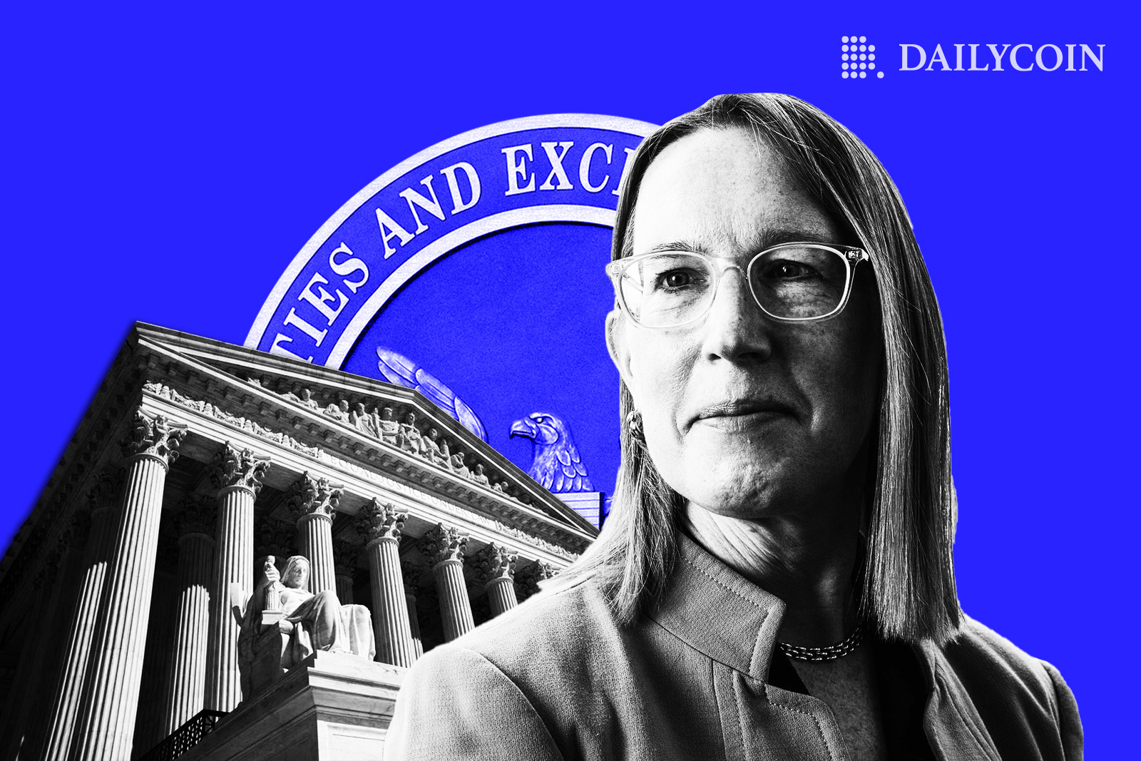 Sec commissioner Hester Peirce in front of SEC building