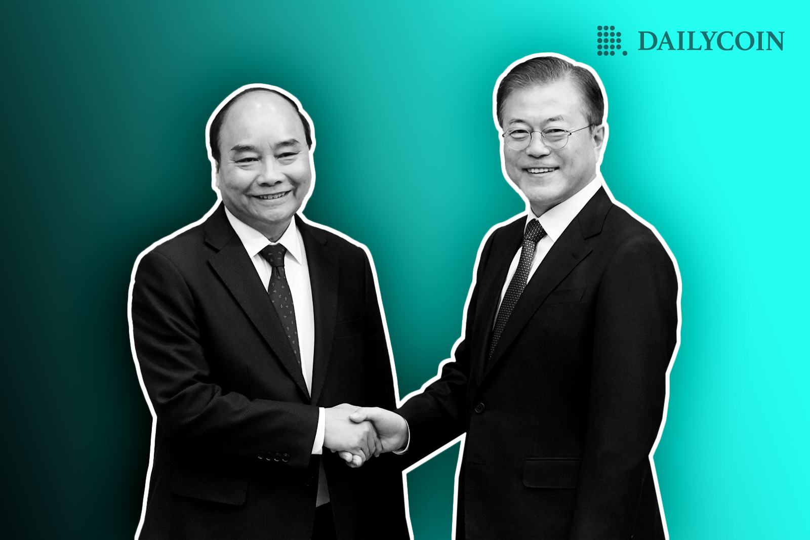 Yoon Suk Yeol and Nguyen Xuan Phuc shaking hands