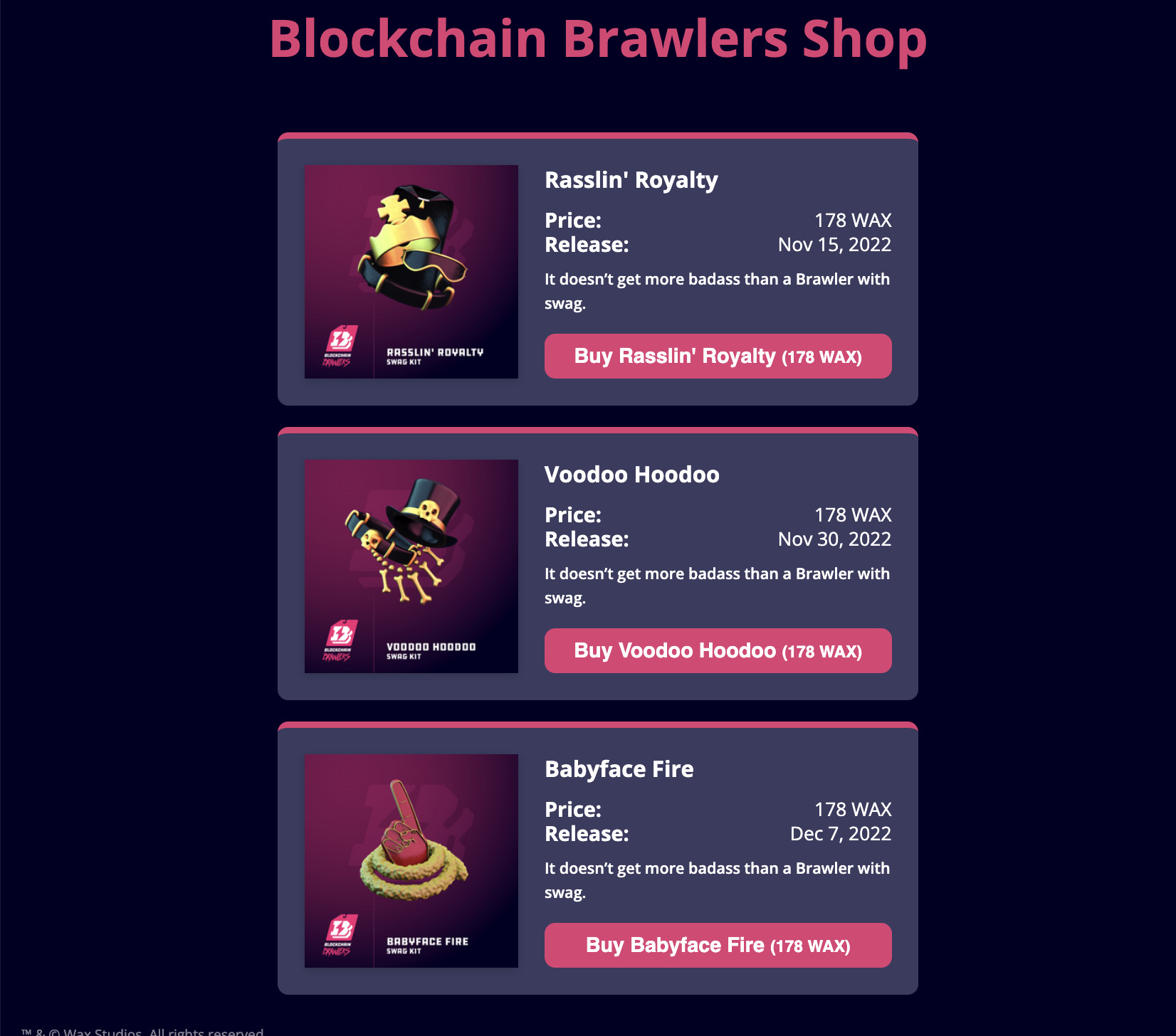 Blockchain Brawlers Shop Blockchain Brawlers Shop