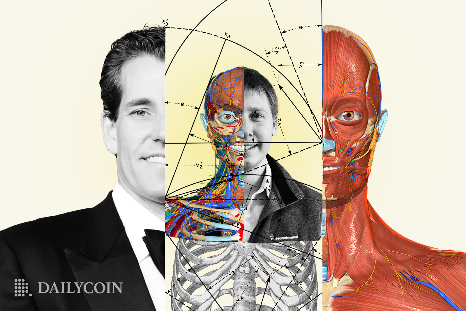 Cameron Winklevoss and Barry Silbert anatomy.