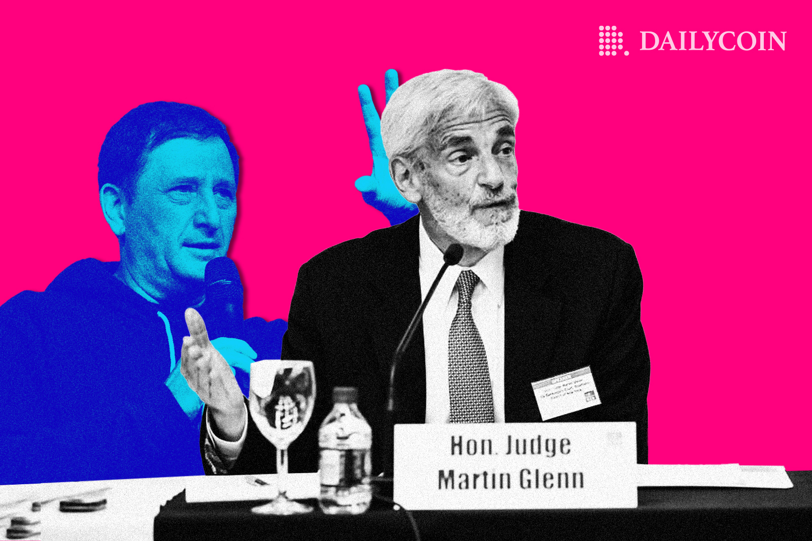 Judge Martin Glenn giving a speech with Alex Machinsky at background.