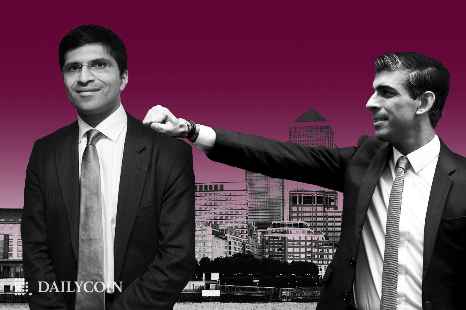 UK regulator Rishi Sunak and FCA Nikhil Rathi.