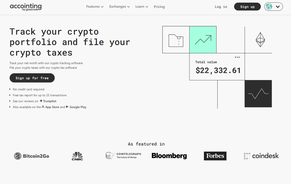 Accointing homepage