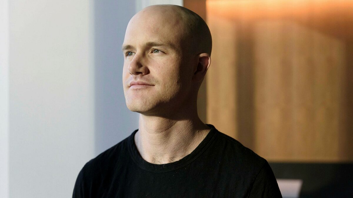 Brian Armstrong smiles into the distance
