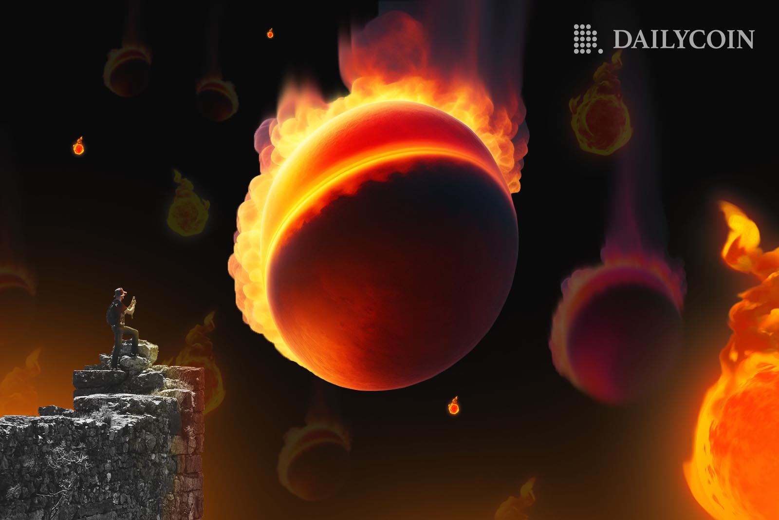 Man watching planet burn.