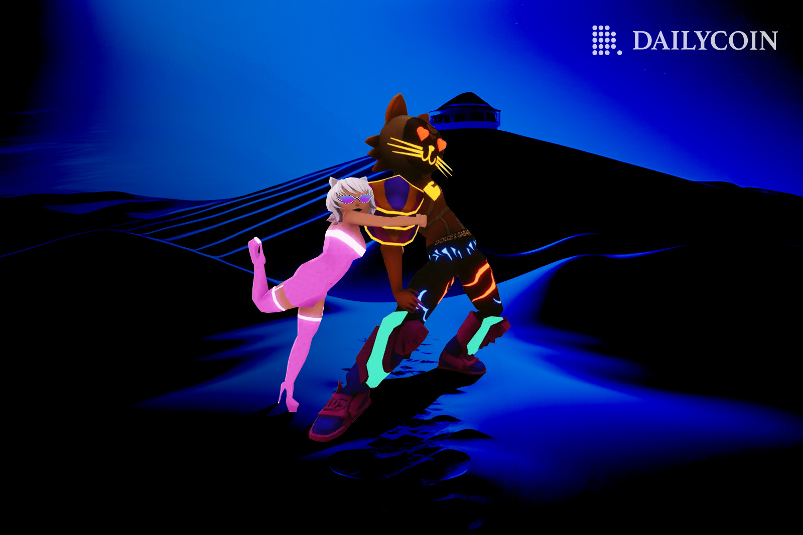 Decentraland Characters Emoting in Metaverse Fashion Week 2023