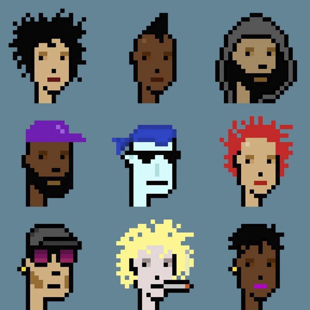 CryptoPunks offered at Christie's 21st Century Evening sale.