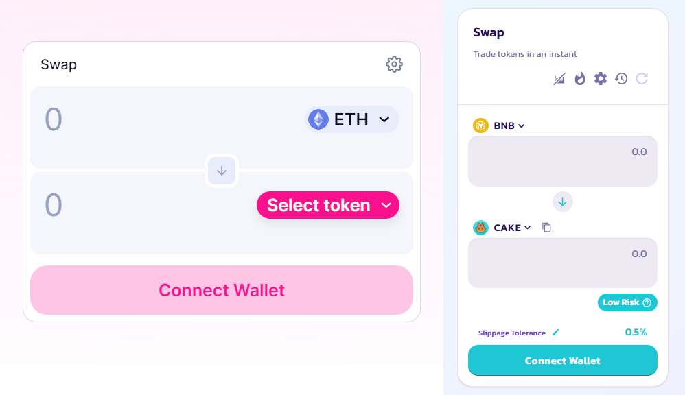 Swap wallet tokens.