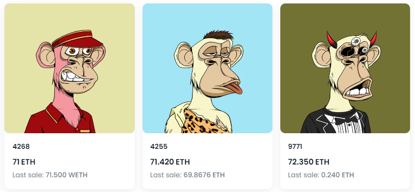 Bored Ape Yacht Club NFTs