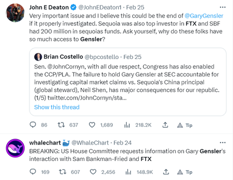 Twitter conspiracy theories about Gary Gensler.