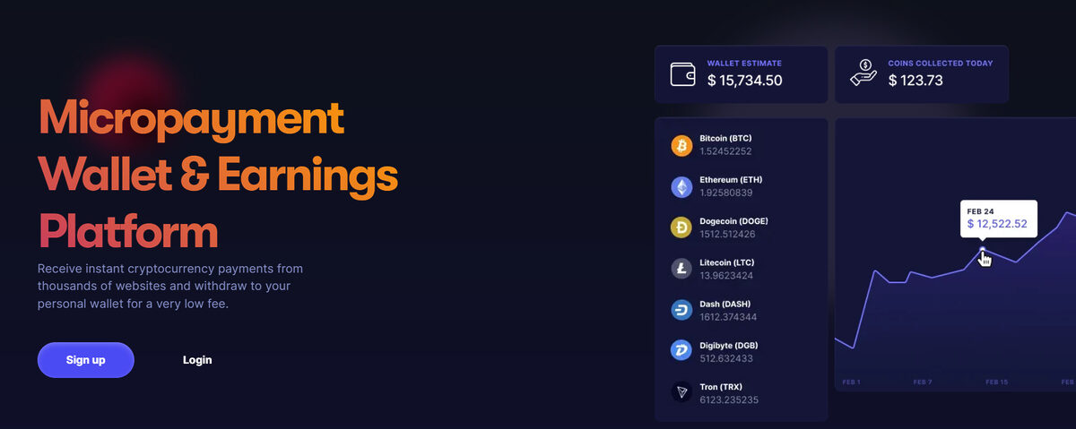 Faucetpay site screenshot