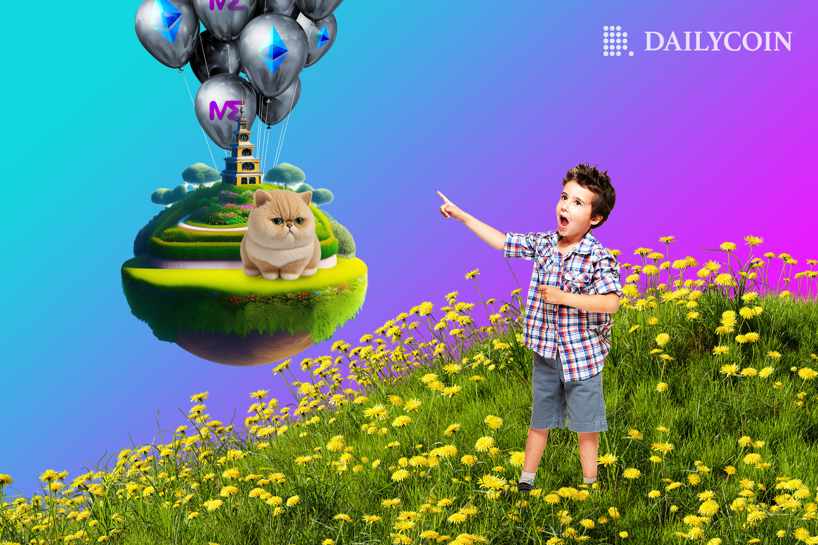 Kid amazed by Magic Eden NFT marketplace.