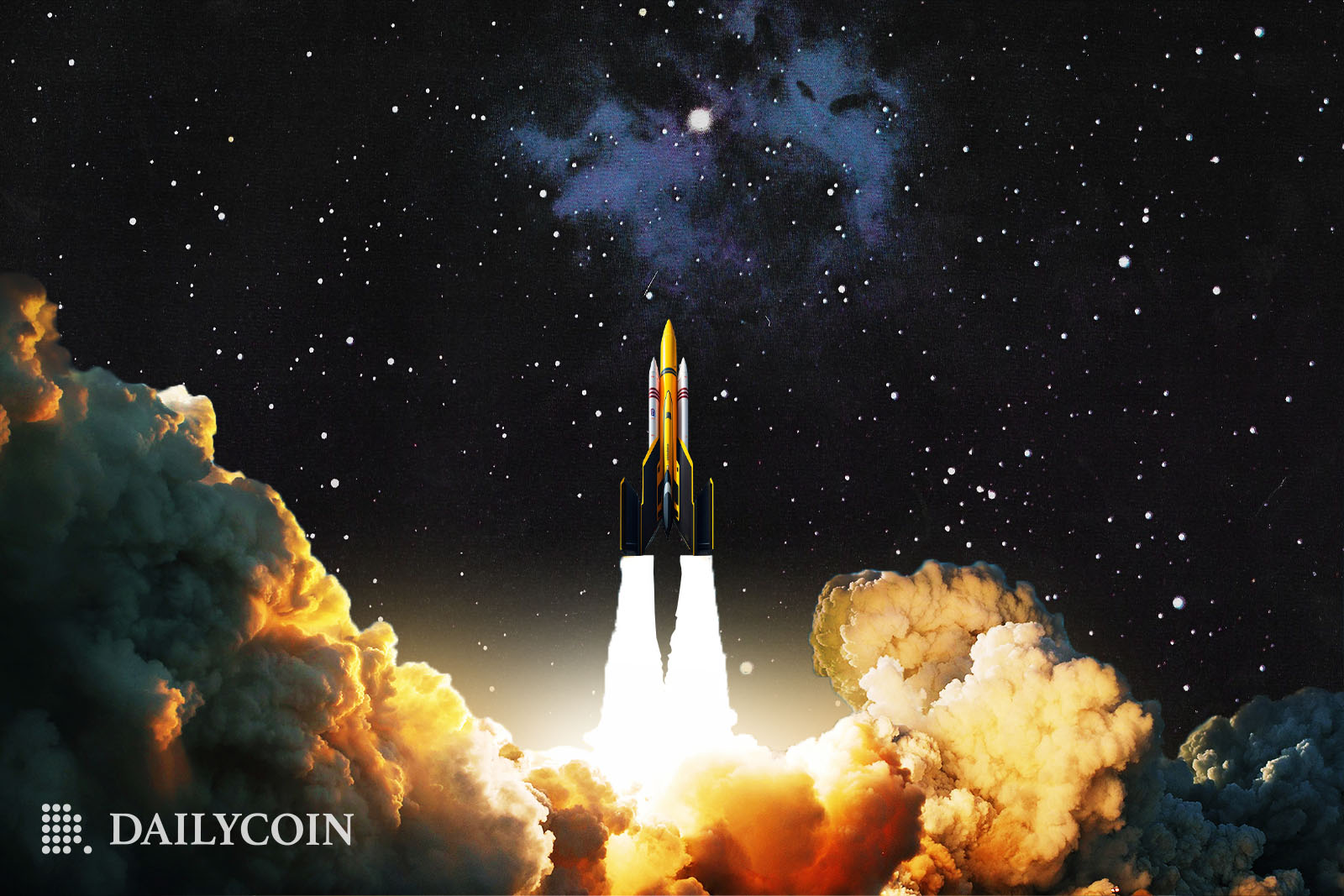 Rocket going to space.