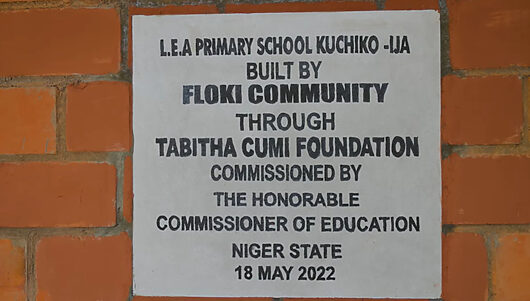 "Thank you" Floki sign at primary school.