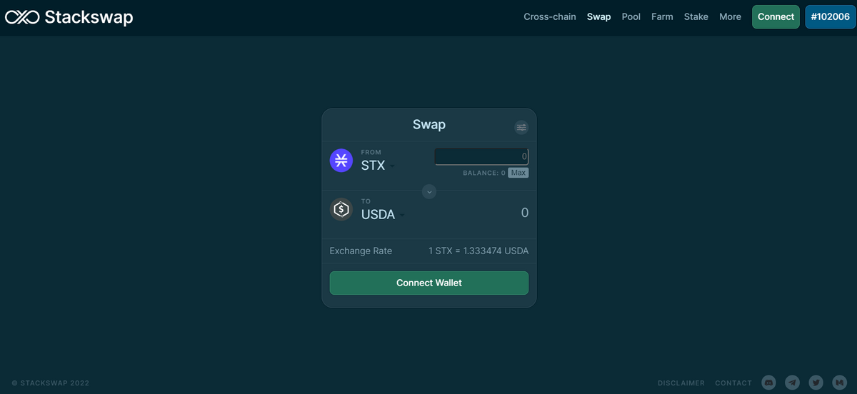 StackSwap User Interface