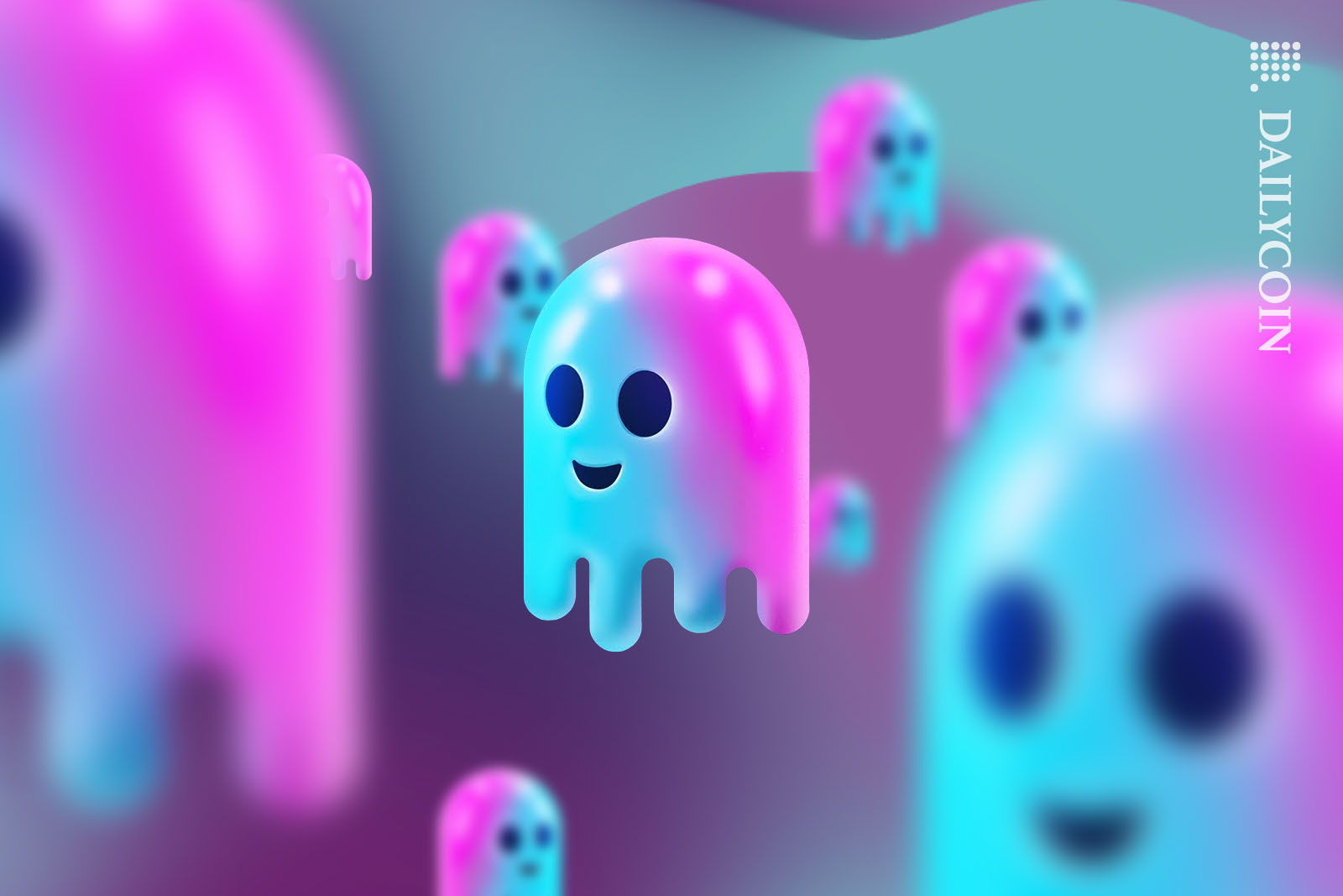Multiple Aave ghosts floating around in a 3 dimensional space.