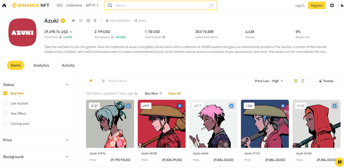 Binance review of NFT platform.