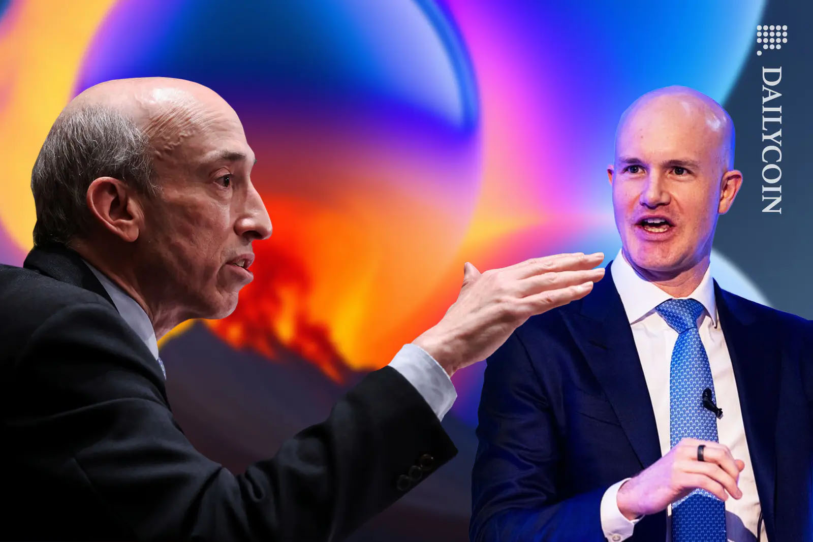 Brad Garlinghouse arguing with Gery Gensler.