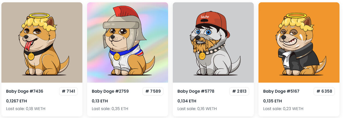 Baby Doge coin NFTs.