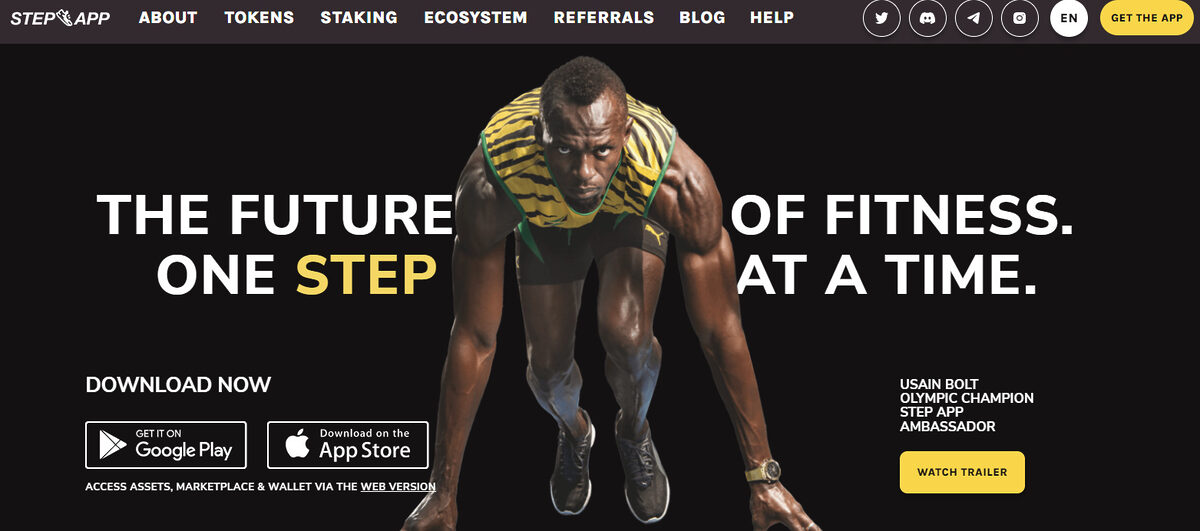 Step App website homepage.