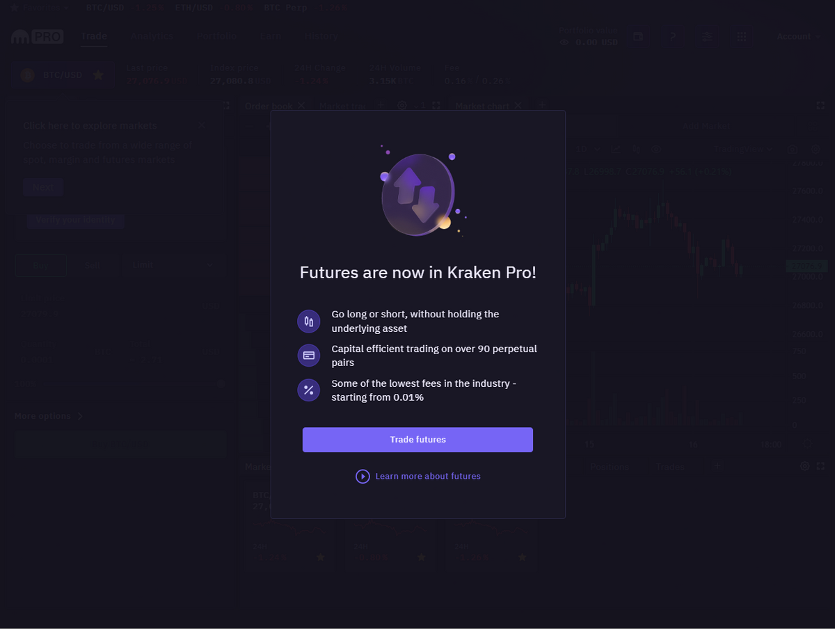 Kraken Pro advertisement.