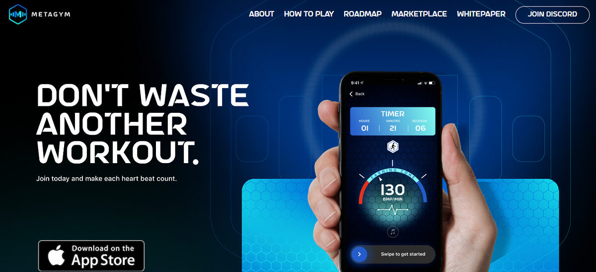 MetaGym website homepage.