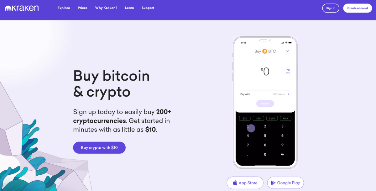 Kraken website.