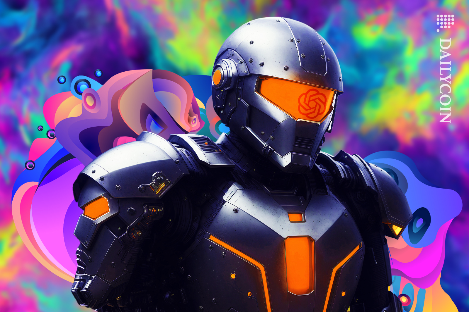 Bybit robot with ChatGBT logo.