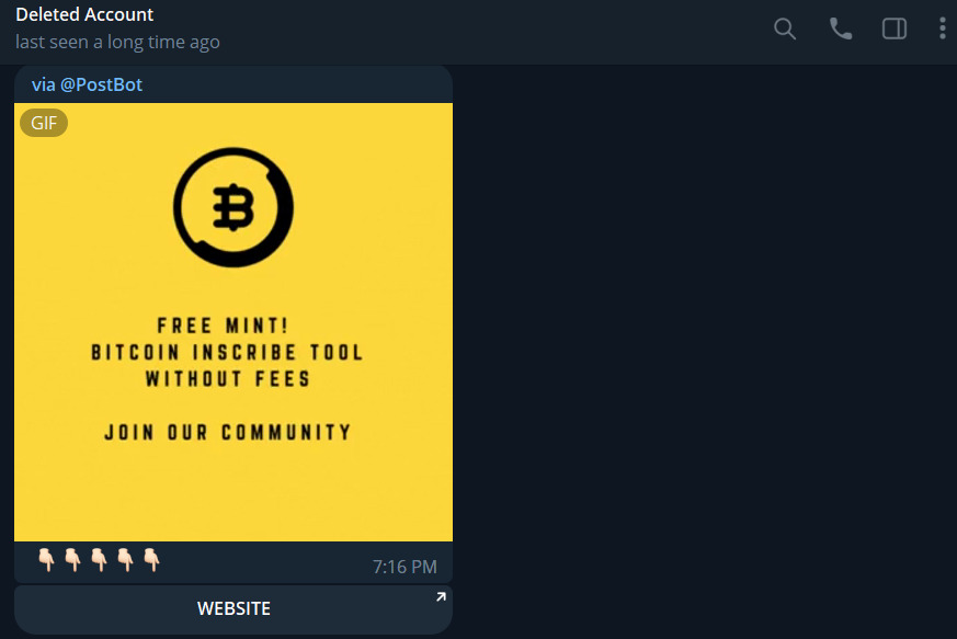 Phishing message: A type of crypto scam.