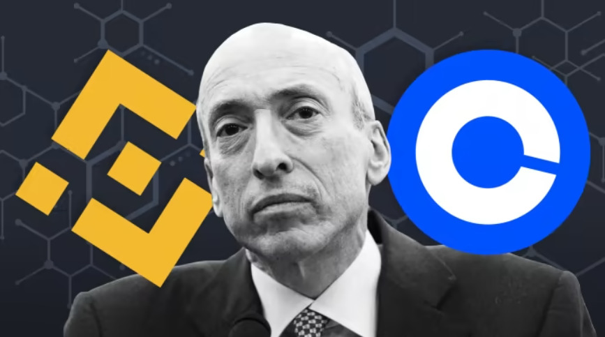 Gary Gensler vs Coinbase and Binance.