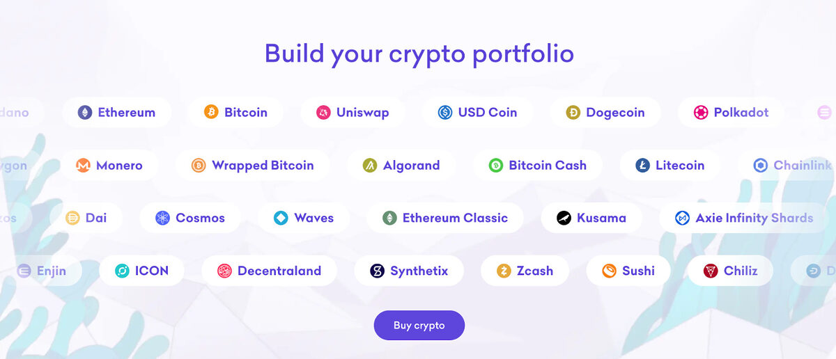 Kraken crypto portfolio advertisement.