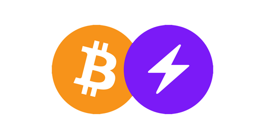 Bitcoin Lightning network logo.