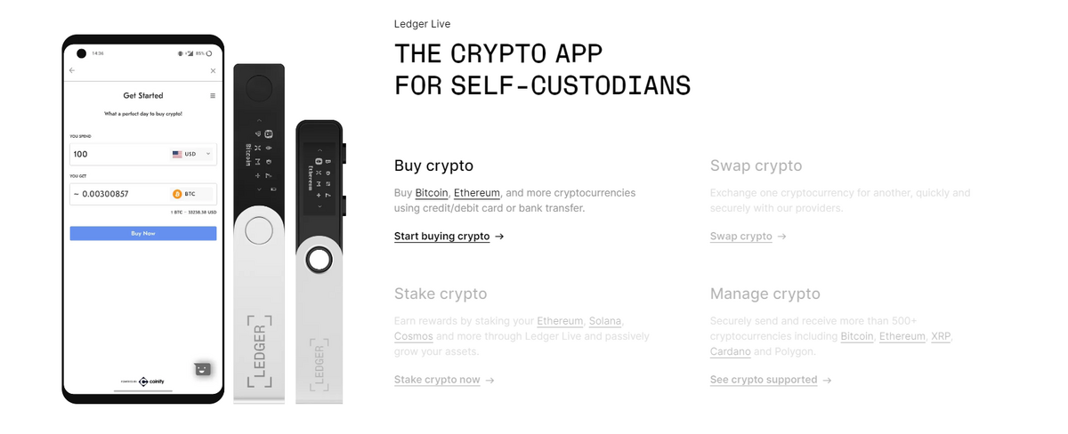Ledger wallet website.
