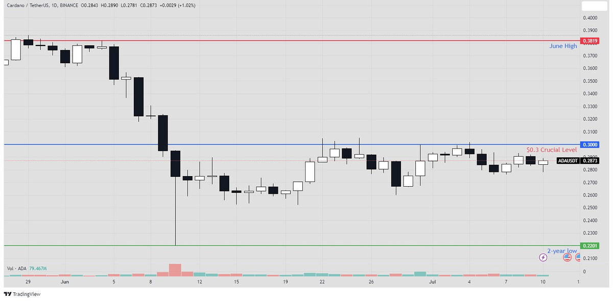Cardano price chart june.