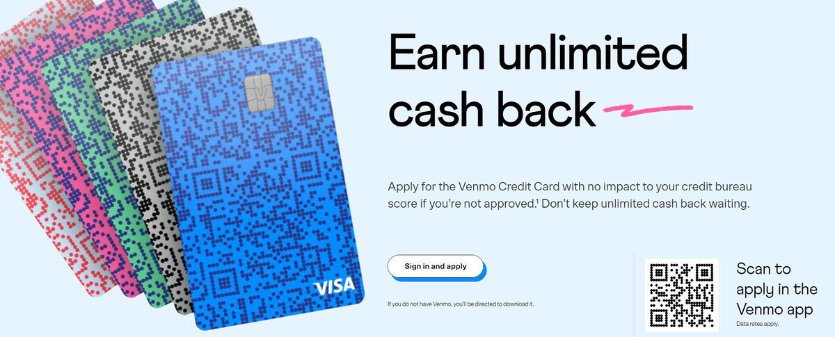 Venmo credit card.